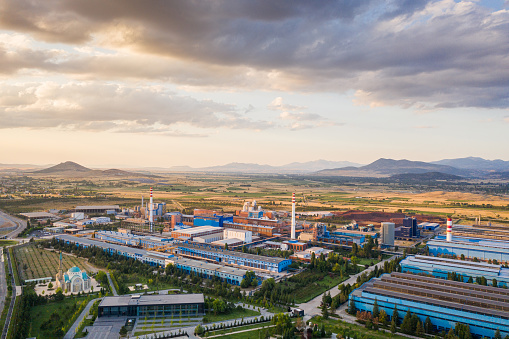 Aerial view of Aluminum Metallurgical Plant in Seydisehir,Turkey.
